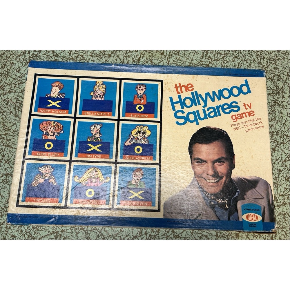 The Hollywood Squares Game by Ideal Vintage 1974 TV Game Show Looks Complete